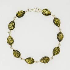 Silver bracelet with Baltic Amber